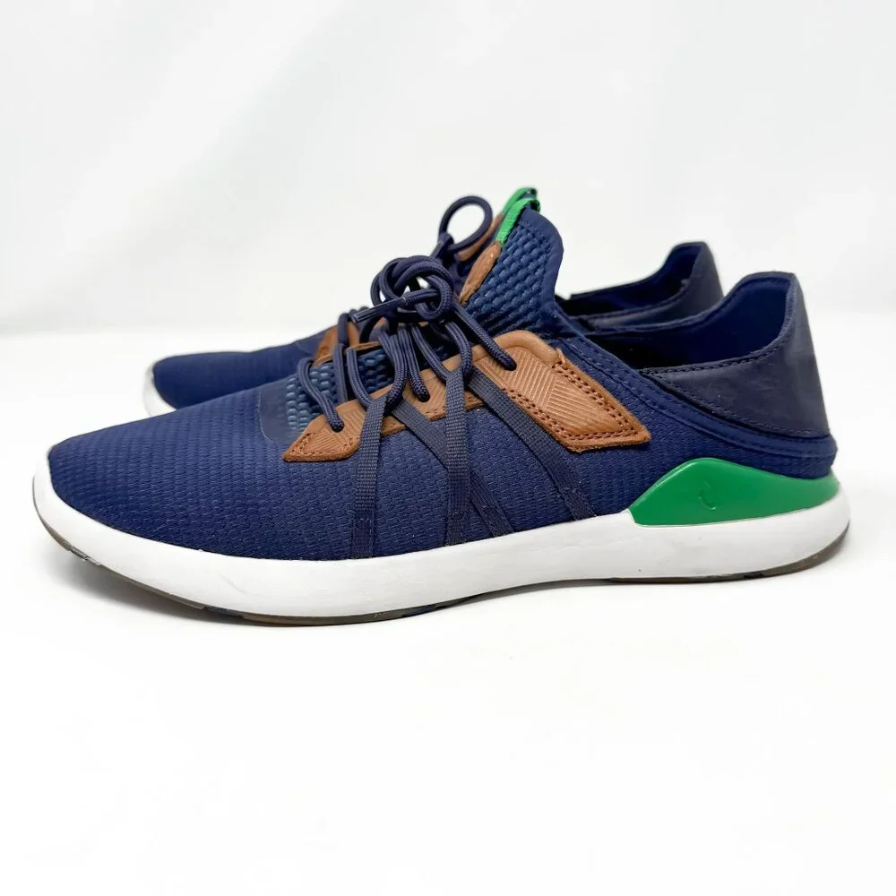 Olukai Mio Li Sneakers Men's 11 Navy Bamboo 10440-548Z Comfort Casual Shoes - Picture 2 of 12